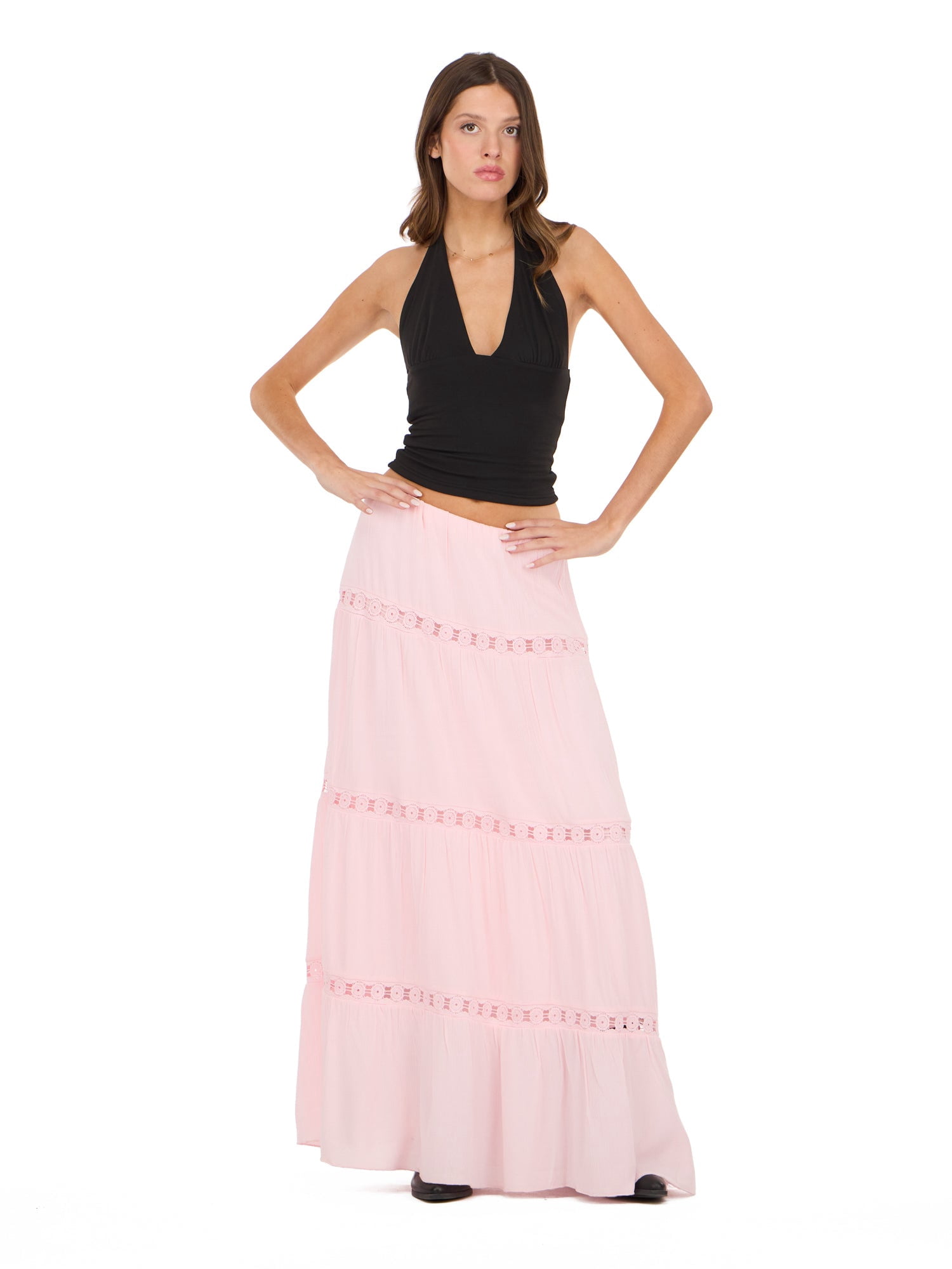 Forever 21 Women's Tiered Lace Maxi Skirt, Sizes XS-XL