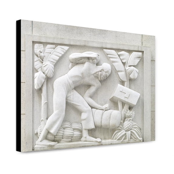 Canvas Print: Bas-Relief Sculpture, Robert North Carolina Nix Federal Building