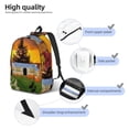 thumbnail image 5 of Daiia Fall Village Scenery Vintage Canvas Backpack for Men and Women ,Hiking Backpack,Travel Laptop Bag for School,Large Capacity Backpack, 5 of 8