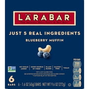 Larabar Blueberry Muffin Fruit and Nut Bars, Gluten Free and Vegan, 9.6 oz, 6 Count