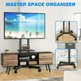 thumbnail image 6 of RTVR Rolling Mobile TV Cart Stand on Wheels for 32 to 75 inch Flat Curved Screens, Portable Movable TV Stand with Shelf, Modern Black, 6 of 12
