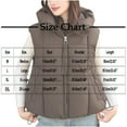 thumbnail image 2 of Hvyesh Cropped Puffer Vest Women Lightweight Quilted Stand Collar Sleeveless Jackets Fall Winter Zip Up Padded Coat with Hood Khaki M, 2 of 6