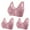Hot Pink, variant on 3 Pack Bras for Women No Underwire Floral Front Closure Push Up Bra Breathable Bra Middle-aged And Elderly