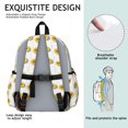 thumbnail image 5 of Sunflower White Pattern Cute School Backpack with Padded Back and Adjustable Shoulder Straps 13.4"x11"x4.7", 5 of 5