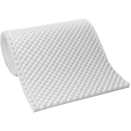 Lightweight Textured Eggcrate Foam 1/2 Mattress Topper Pad ...