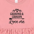 thumbnail image 4 of Inktastic Grandma Grandpa Love Me Arrow Girls Baby Dress, 4 of 5