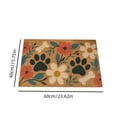 thumbnail image 3 of Floral Welcome Doormat for Front Door, Cute Flower Paw Print Mat, Thanksgiving Faux Coir Door Rug, Non-Slip Entryway Mat for Indoor Outdoor Porch, Balcony & Home Decor, 15.7 x 23.6 Inches, 3 of 8
