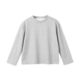thumbnail image 4 of CCRFTGI Long Sleeve Shirts for Kids Boys Waffle Size 7 Casual Tops Tees Thermal Fall Spring T Shirts Crewneck Basic Tees White 9-10 Years, 4 of 4