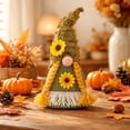 thumbnail image 2 of Yyuenw Vintage Linen Fall Faceless Gnome Ornament Sunflower Girl Maple Boy Thanksgiving Farmhouse Table Home Party Decor, 2 of 8