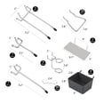 thumbnail image 4 of 140Pcs Metal Pegboard Hooks Organizer Assortment Kit Peg Locks Hanging Applications, 4 of 6