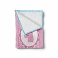 thumbnail image 2 of Gender Reveal Soft Flannel Fleece Throw Blanket, s Girl Boy Kids Newborn Composition with Baby Shower, Cozy Plush for Indoor and Outdoor Use, 70" x 90", Pale Pink and Blue, by Ambesonne, 2 of 6