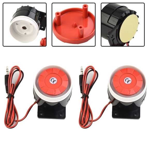 12V Loud Siren 120Db Buzzer Frequency 3.8Khz ± 10% Material Metal And Abs