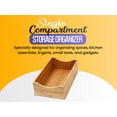 thumbnail image 5 of YBM Home Bamboo Drawer Organizer Storage Box with 4 Compartments Tray, Brown 4? x 17.5? x 2.5?, 5 of 12