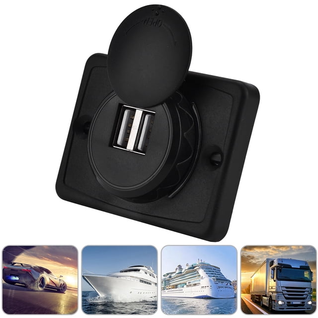 Cargador USB dual para automóvil, cargador USB dual negro de 3,1 A para automóvil Cargador USB dual para automóvil Resultados impresionantes