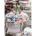 thumbnail image 4 of Outdoor Tablecloth with Umbrella Hole and Zipper, Pumpkin Coastal Round Table Cloth 60 Inch Waterproof Tablecloth, Blue Thanksgiving Starfish Shell Fall Picnic Table Cover for Patio Camping, 4 of 7