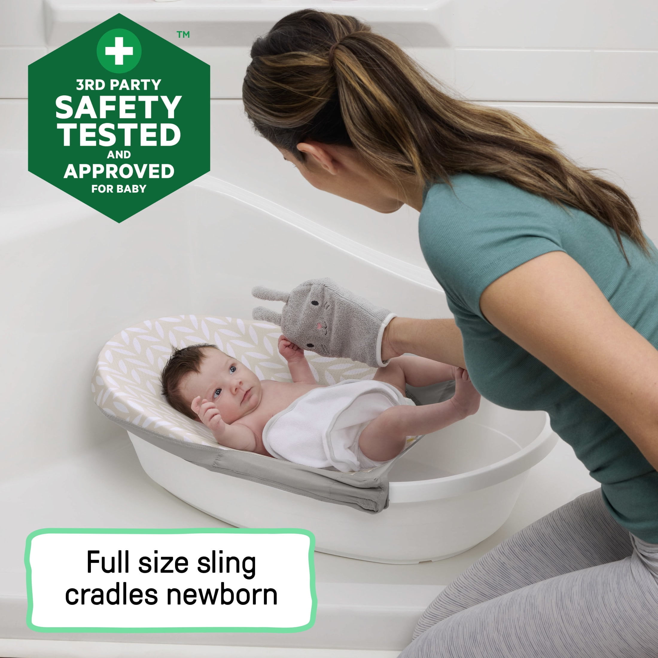 Ingenuity Sylvi 3-in-1 Grow with Me Baby Bathtub, Plastic, Ages 0-24 Months