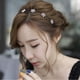 thumbnail image 5 of Accesorios para el cabello para vestido, diadema de Metal de doble capa con flores y banda de cristal nupcial, 5 of 5