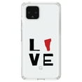 thumbnail image 1 of DistinctInk Clear Shockproof Hybrid Case for Google Pixel 4 (6.1" Screen) - TPU Bumper Acrylic Back Tempered Glass Screen Protector - Vermont - Love Red & Black, 1 of 1