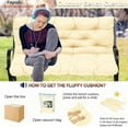 thumbnail image 7 of Replacement Cushions for Swing, Waterproof Porch Swing Cushion, 2-3 Seat Outdoor Bench Cushion with Backrest for Patio Furniture Garden Porch Loveseat Glider Pad (Ivory 47*40in), 7 of 7