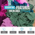 thumbnail image 4 of SupremePlus Color Knit T-Shirt Cleaning Rags 1 lb Bag of Rags Household Commercial Reusable Multipurpose Cotton Dust Cloths, Multicolor, 9 Count, 4 of 9