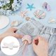 thumbnail image 3 of 4 parches de cuentas de 4 estilos con medusas rosas, conchas, estrellas de mar, parches para coser, apliques, parche decorativo, 3 of 5