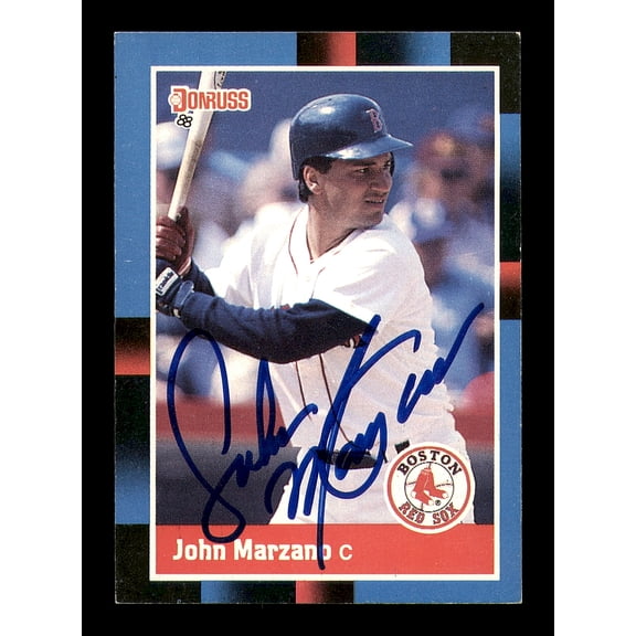 John Marzano Autographed 1988 Donruss Card #421 Boston Red Sox SKU #184393