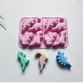thumbnail image 2 of Molde de silicona de dinosaurio de 8 cavidades for hornear, chocolate y pudín, decoración versátil for pasteles y molde for cubitos de hielo, 2 of 5