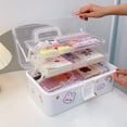 thumbnail image 4 of Desktop Storage Box with Lid Ergonomic Handle Visible Window Storing Living Room Table Space-saving Sundries Organizer Case Daily Use, 4 of 8
