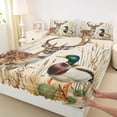 thumbnail image 3 of Feelyou Deer Duck Kids Twin Sheet Sets, Rustic Western Cabin Bedding, 3pcs, 3 of 7