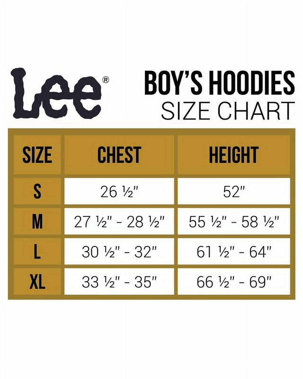Lee Boys' Pull Over Hoodie - 3 Pack Soft and Cozy Plain Hooded Sweatshirt for Boys (Sizes: S-XL)