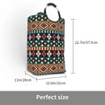 thumbnail image 3 of DouZhe 50L Rectangular Laundry Basket, Bohemian Ethnic Tribal Style Prints Waterproof Foldable Laundry Hamper with Aluminum Handles, 3 of 6