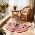thumbnail image 3 of Colorful Butterfly Rug for Bedroom, 39.3 x 27.5 inches Washable Non-Slip Thick Plush Butterfly Shaped Play Floor Mats Ultra Soft Shaggy Throw Area Rugs for Kitchen Bathroom Dorm Home Decor, 3 of 5