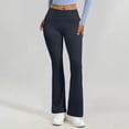 thumbnail image 2 of Women's Workout Flared Leggings High Waisted Bootcut Yoga Pants Casual No Front Seam Tummy Control Stretchy Butt Lifting Yoga Pants, 2 of 6