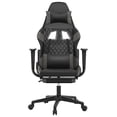 thumbnail image 4 of Silla para videojuegos VidaXL con respaldo ajustable en altura, negro y gris, 4 of 9