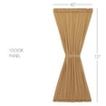 thumbnail image 5 of VHC Brands Simple Life Flax Khaki Cotton Farmhouse French Door Panel Curtain for Patio Side Door 72x40, 5 of 8