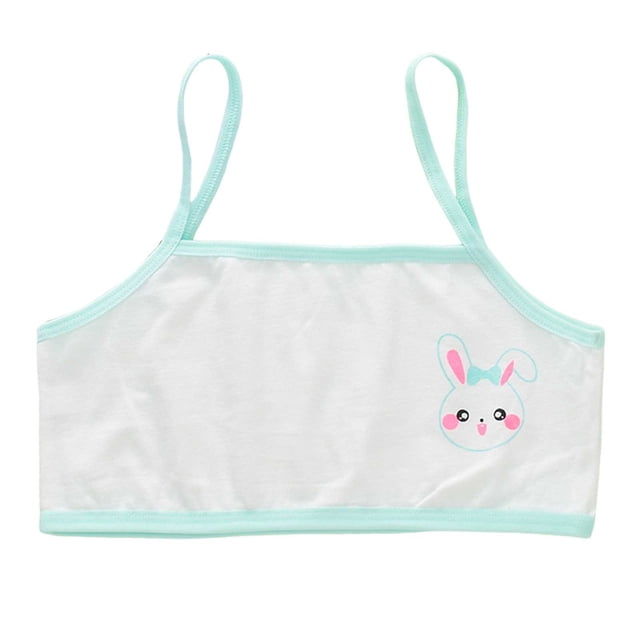 MIASHUI Girls Sports Bras Lightweight Seamless Crop Top Training Bra,Green,10-14 Years