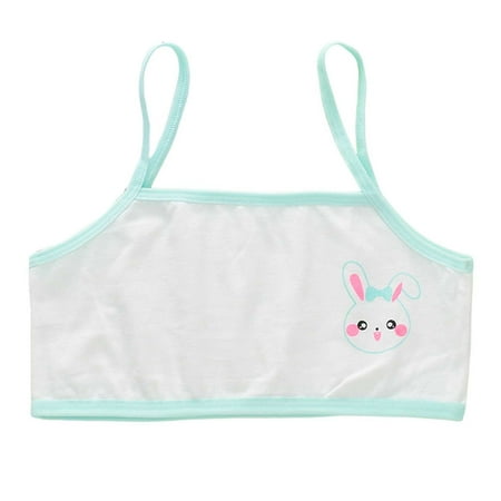 Sports Bras Kids Crop Top Bra Seamless Sports Bra Training Camisole Style Lightweight Toddler Girl Underwear Green 10 Years-14 Years