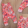 thumbnail image 4 of Girls Sleeveless Jumpsuit Heart Print Romper Bodysuit, 4 of 9