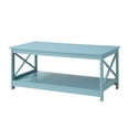 thumbnail image 6 of Pemberley Row Wood Sea Foam Green Coffee Table Rectangular Bottom Shelf 17.75" H x 39.5" W x 21.75" D, 6 of 9