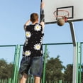 thumbnail image 5 of Sikiie Daisies Flowers Basketball Jersey Reversible Men's Mesh Athletic Sports Shirts Training Practice S-4XL3X-Large, 5 of 6