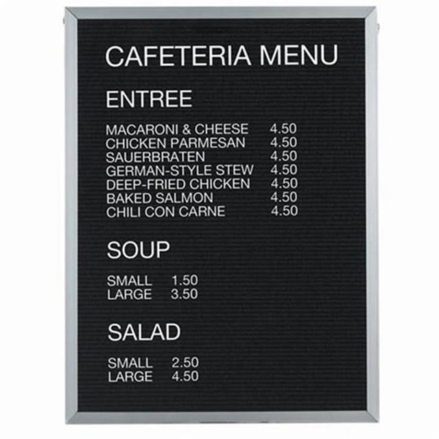 Aarco Products BOFD4836 48 in. H Framed Letter Board Message Center - Aluminum