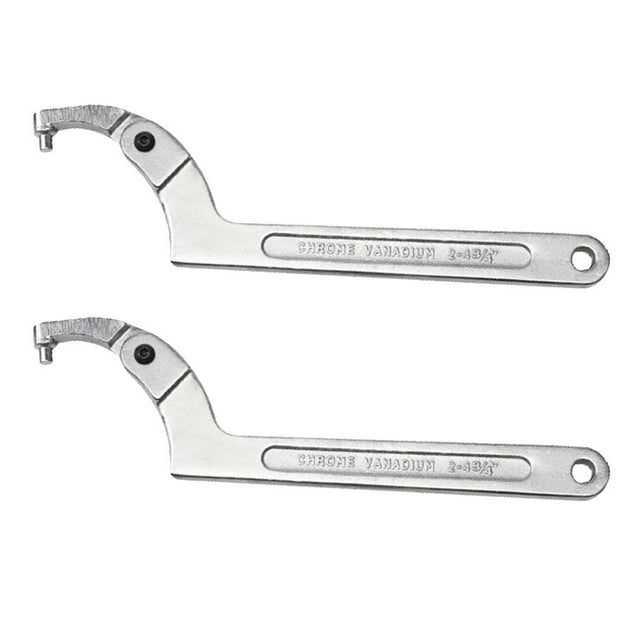 2x Tipos Heavy Duty Cromo Vanadio Llave De Gancho Ajustable C Llave Herramienta Zulema Llave de gancho ajustable