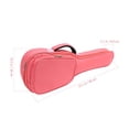 thumbnail image 4 of OULII 1Pc Portable Pink Canvas Ukulele Storage Pouch with Comfortable Adjustable Strap, 4 of 4