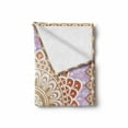 thumbnail image 2 of Ethnic Soft Flannel Fleece Throw Blanket, Microcosm Mandala with Floral Petal Forms in Soft Pastel Tone Illustration, Cozy Plush for Indoor and Outdoor Use, 50" x 70", Mint Lilac, by Ambesonne, 2 of 6