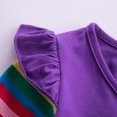 thumbnail image 5 of Robe d'Hiver pour Enfants Arc-en-Ciel Manches Longues Robe Fille, Violet 90cm, 5 of 5