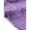 thumbnail image 5 of INSPIRE CHIC Women's Lace Bolero Shrug Stand Collar Button Short Sleeve Shoulder Cover Up M Purple, 5 of 6