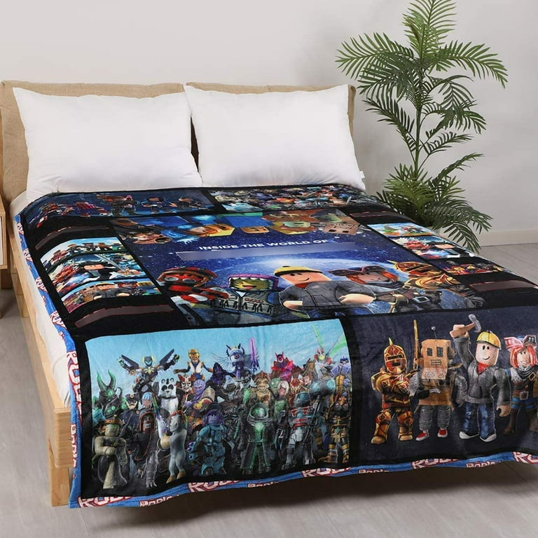 Nelton 60 x 80 inches Plush Throw Fleece Blanket for Ro Blox
