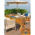 thumbnail image 4 of Outdoor Tablecloth with Umbrella Hole and Zipper, Fall Thanksgiving Rectangle Table Cloth 60x102 Inch Waterproof Tablecloth, Straw Man Pumpkins Autumn Leaves Country Picnic Table Cover for Patio, 4 of 7