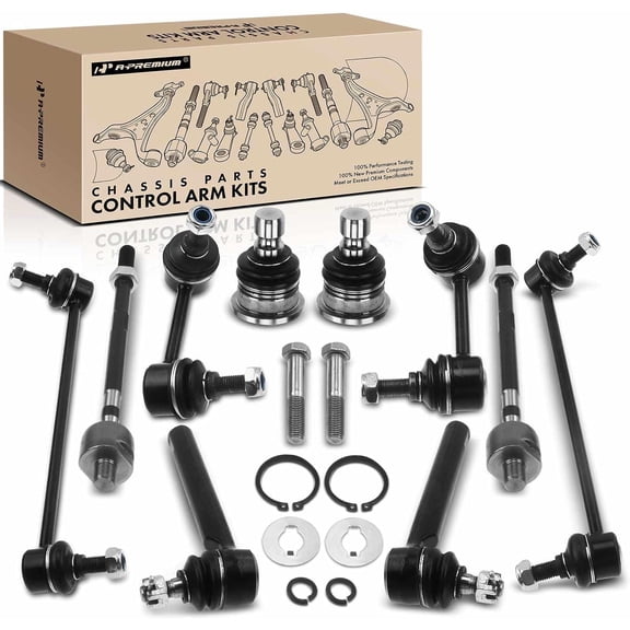 A-Premium 10Pcs Front Rear Suspension Kit Stabilizer Bar Link Tie Rod End Ball Joint Compatible with Nissan Murano 2005-2007 3.5L