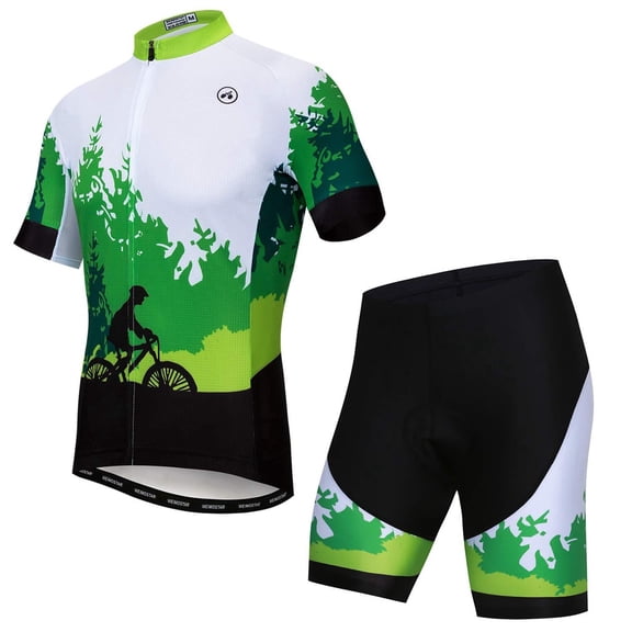 Men's Cycling Jersey with D Padding for Road Bike Comfortable Breathable Bicycle Riding Shirt